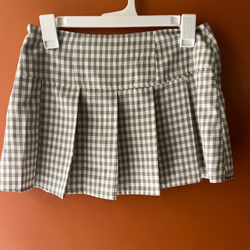 Plaid mini skirt